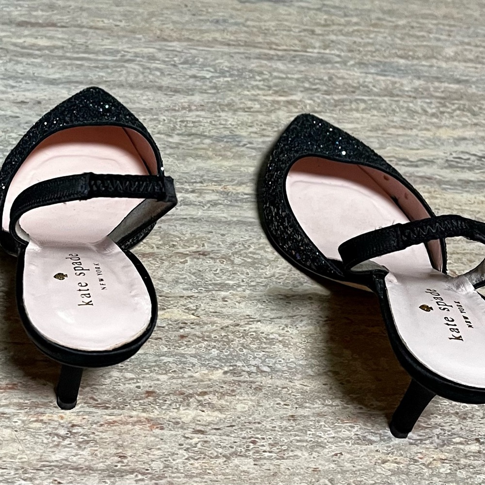 Kate Spade Black Glitter Heels - Picture 2 of 16